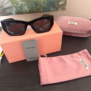 MiuMiu Sunglasses Black & Gold